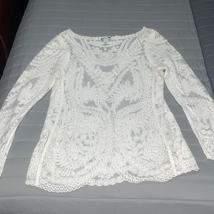 Express lace long sleeve shirt